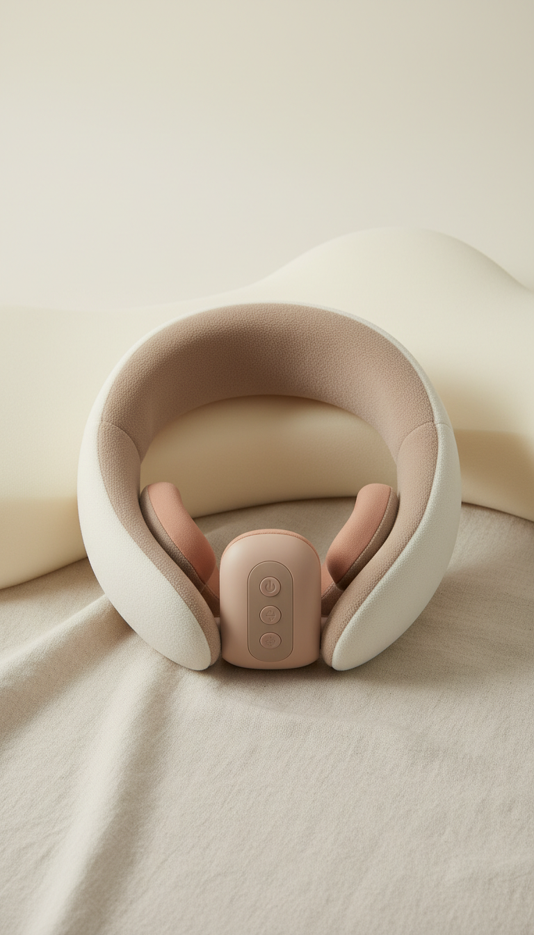 Compact Electronic Neck Massager with Heat Function