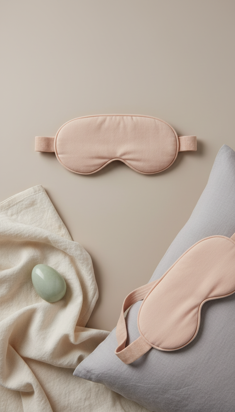 Weighted Sleep Mask in Blush Peach